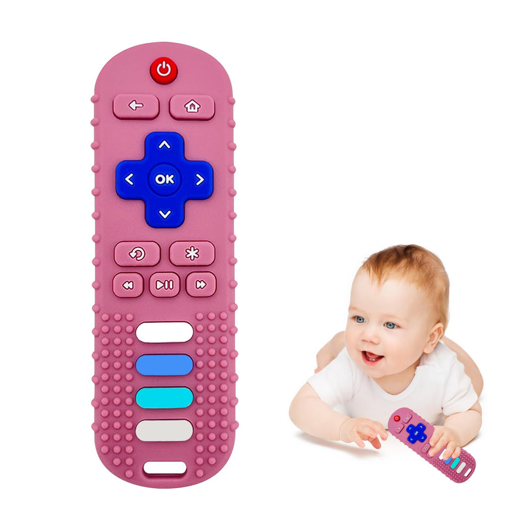 Pink Baby ChewMote teething toy.