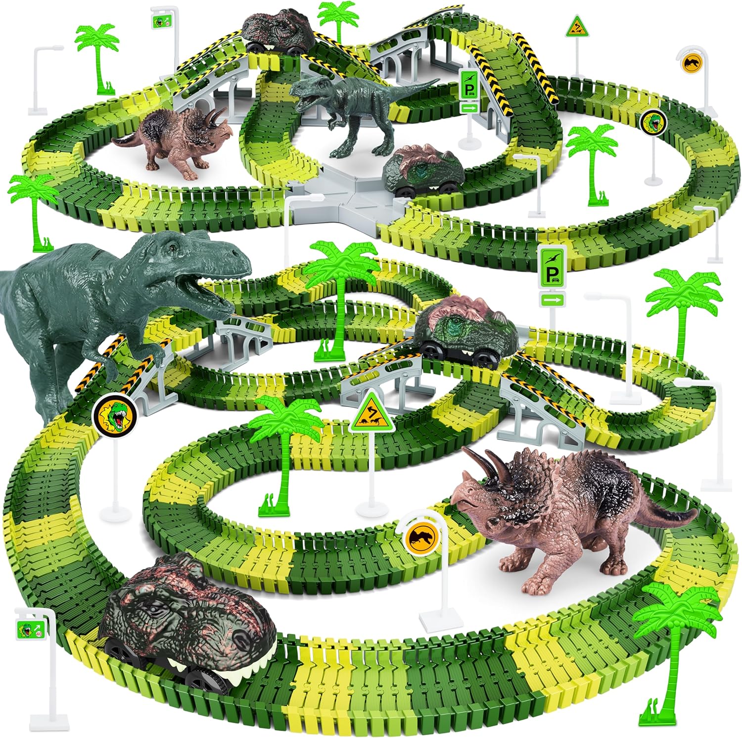 DIY Jurassic Race Track toy.