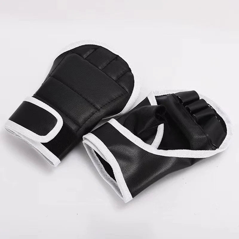 Black protective gloves featured in the Hit the Beat Game.