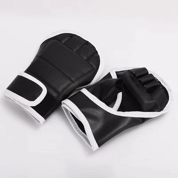 Black protective gloves featured in the Hit the Beat Game.
